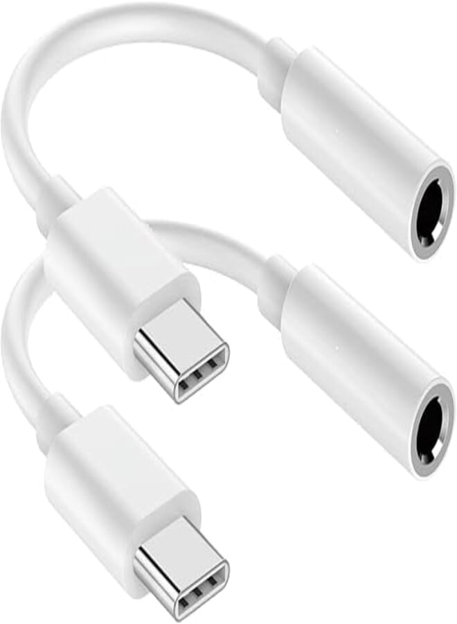محول USB C إلى جاك سماعة رأس 3.5 مم (عبوة 2)